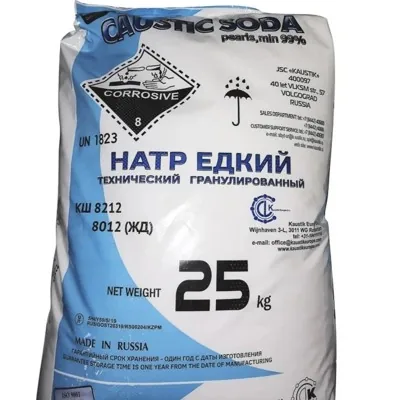 Сода каустическая 25кг. Натр едкий