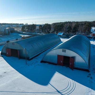 бескаркасные ангары