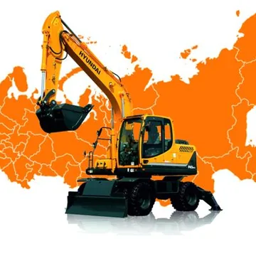 Аренда колёсного экскаватора, услуги колёсного экскаватора.