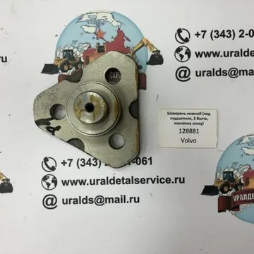 "Шкворень нижний (под подшипник, 3 болта, масленка снизу) 128881 CARRARO На складе в Екатеринбурге.   Номера-замены:  086190566M1 502378 CA0128881 82850292 51335984 6190566M1 11709450 320-0530"