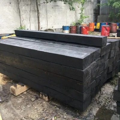 Пропитанные деревянные шпалы Тип 1 и Тип 2 от производителя | Брус для стрелочных переводов